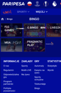 Kasyno Paripesa – oferta bingo