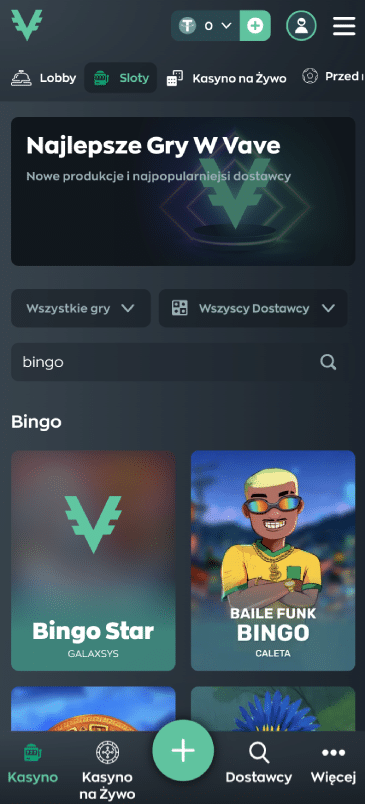 VAVE – kasyno z bingo online