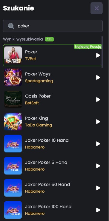 spinline poker