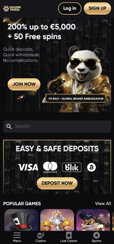 golden panda blik